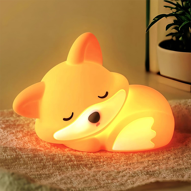 Baby Nursery Equipment - Cute Fox Animal Night Light Silicone