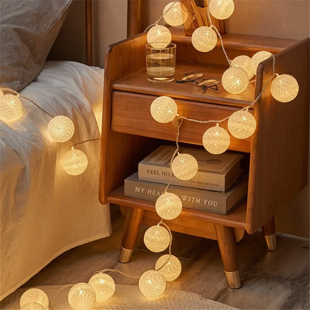 Baby Nursery Lamp - Halloween Cotton Garland Balls Lights String