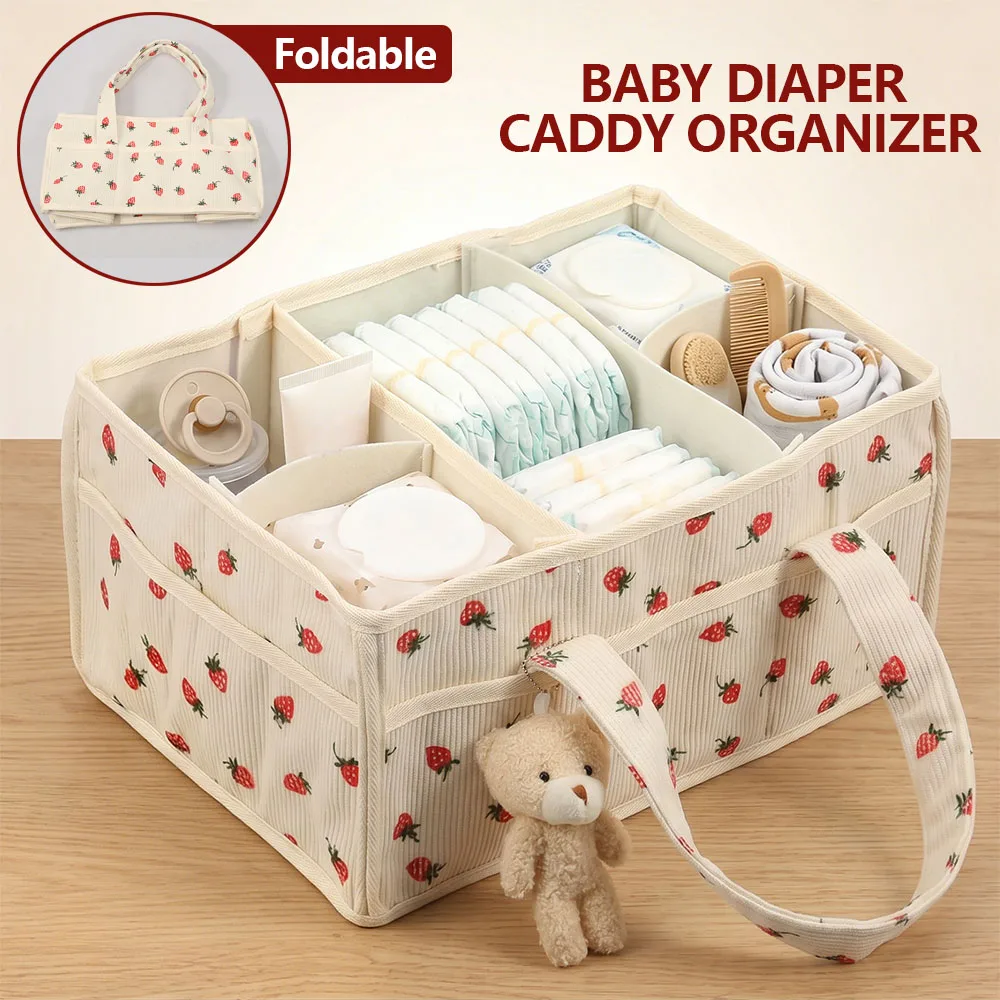 Baby Nursery Equipment - Baby Nappy Wipe Basket Organizer Portable