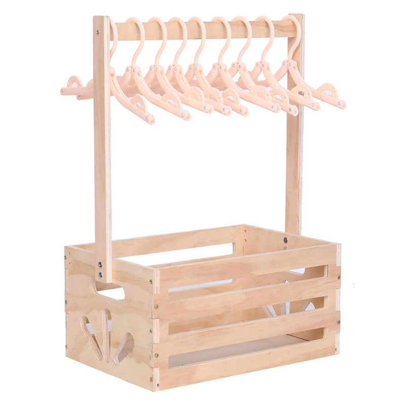 Baby Nursery Closet - ABFU-Wooden Baby Shower Gift Basket With
