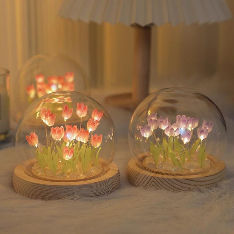Baby Nursery Lamp - Artificial Tulip Flower Night Light Ornaments