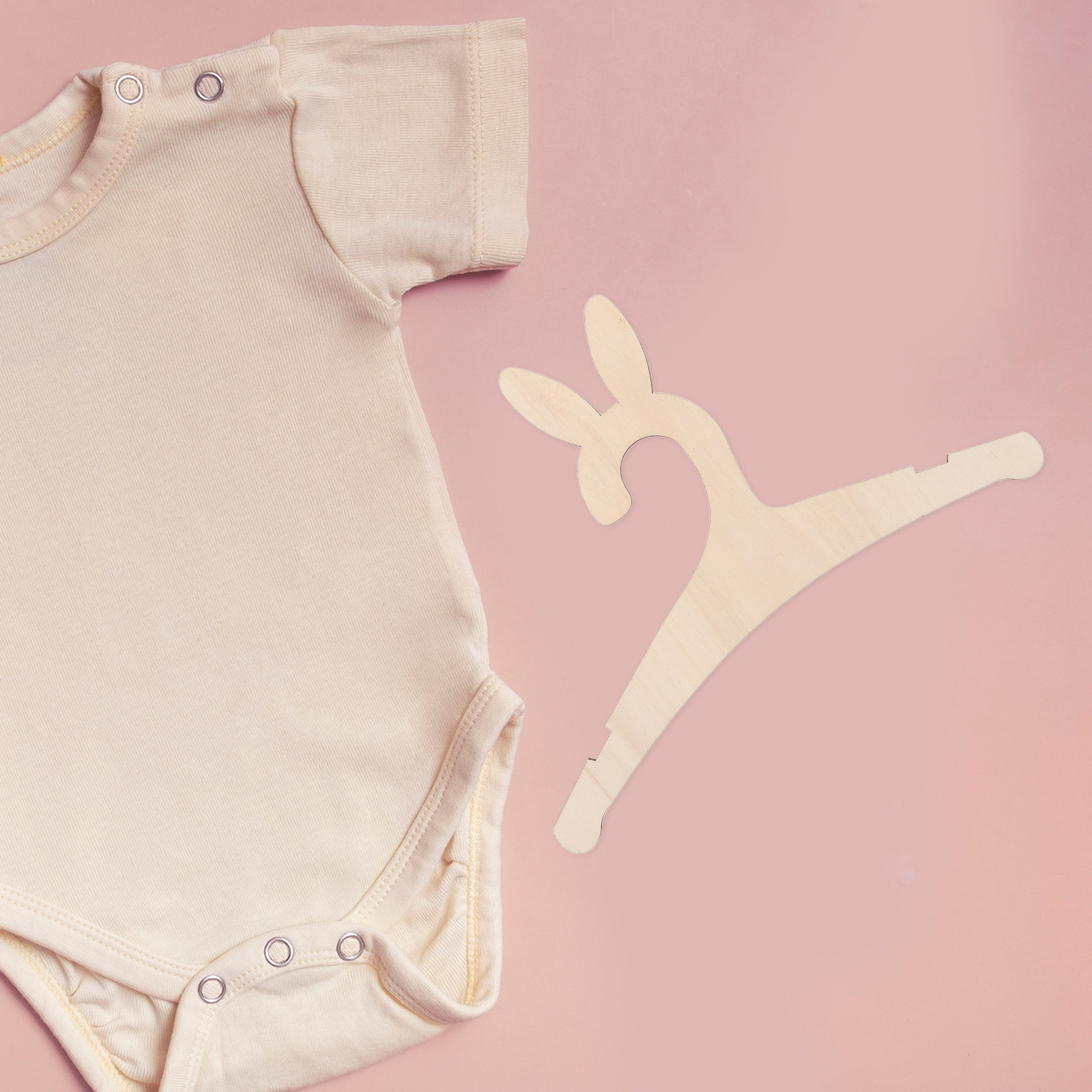 Baby Nursery Closet - 5Pcs DIY Wooden Baby Clothes Hangers