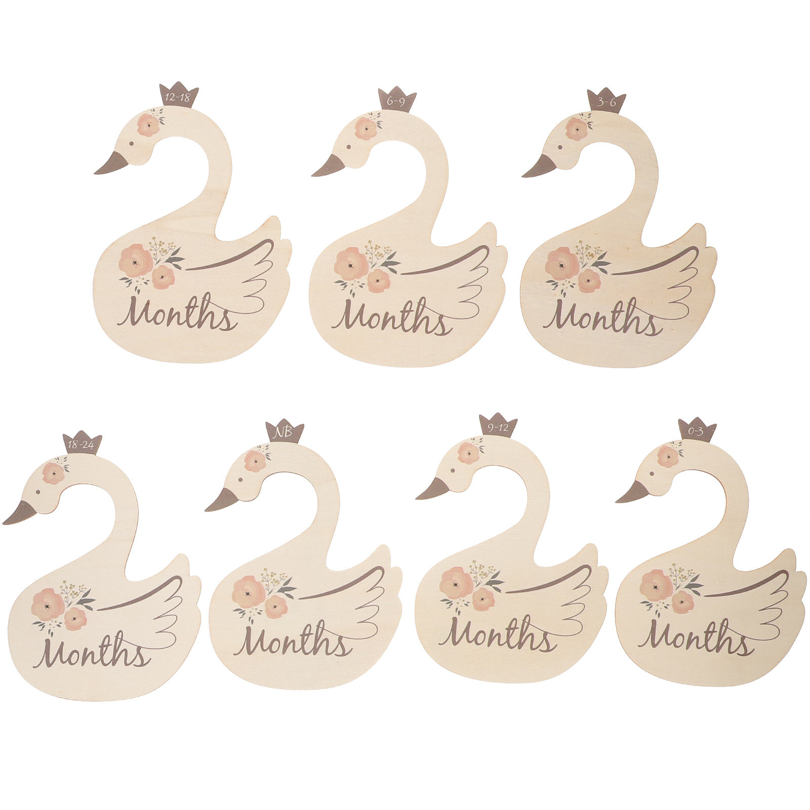 7Pcs Swan Baby Clothes Size Di - Baby Nursery Closet review and price