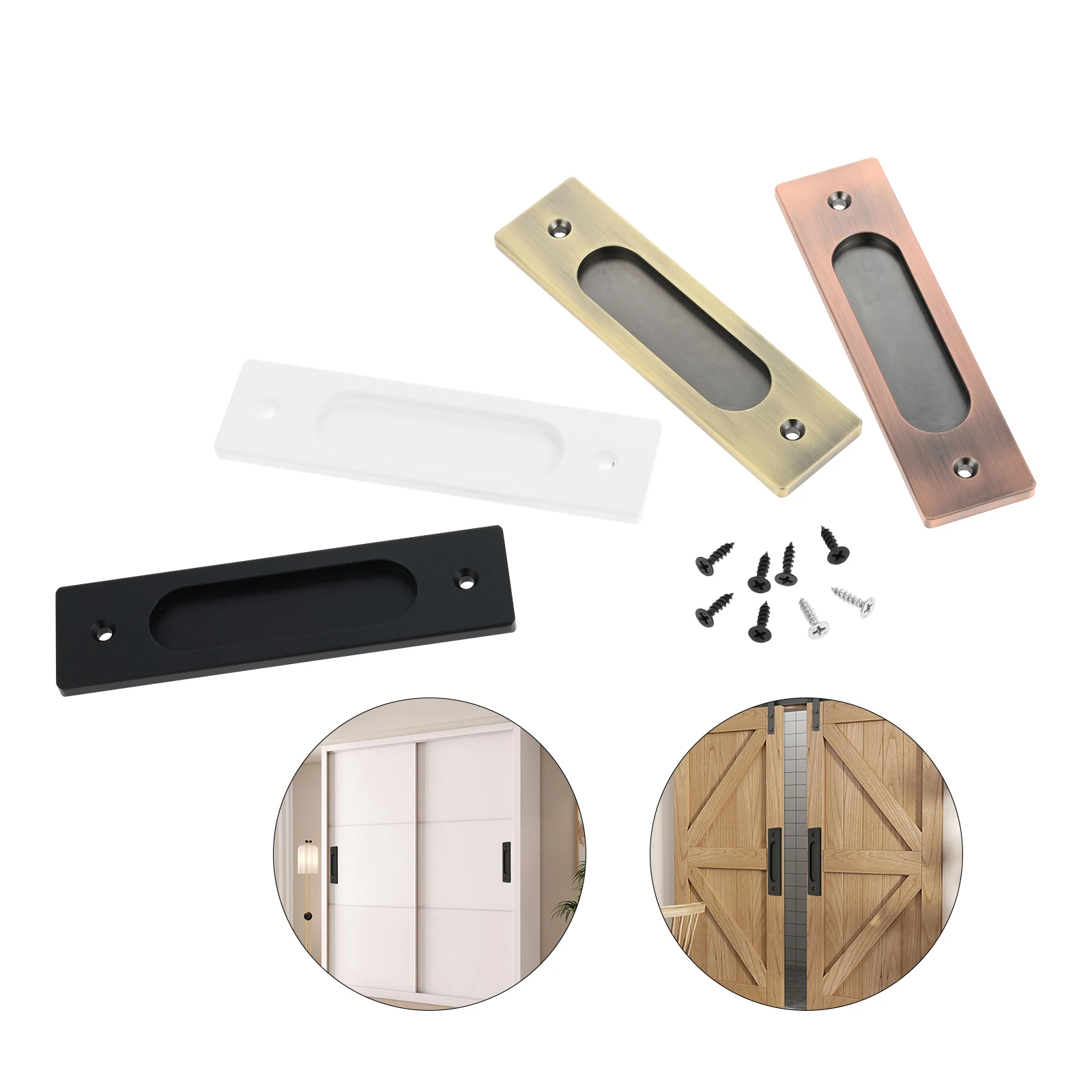 1pc Sliding Door Handle w/scre - Drawer Dresser White review and price