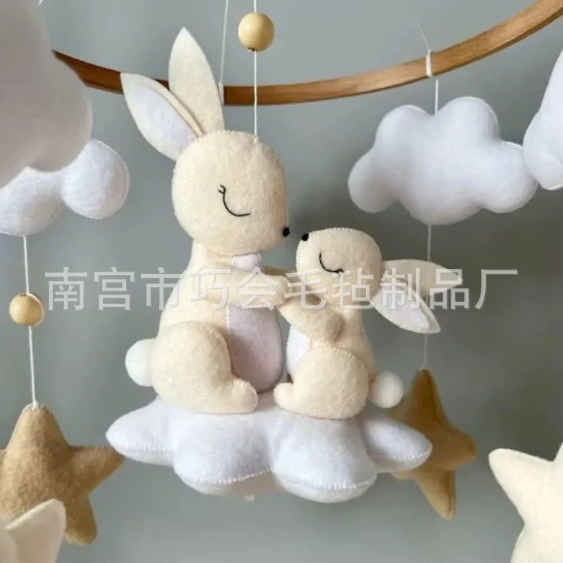 Handmade Soft Felt Bunny Baby  - Baby Nursery Crib review and price