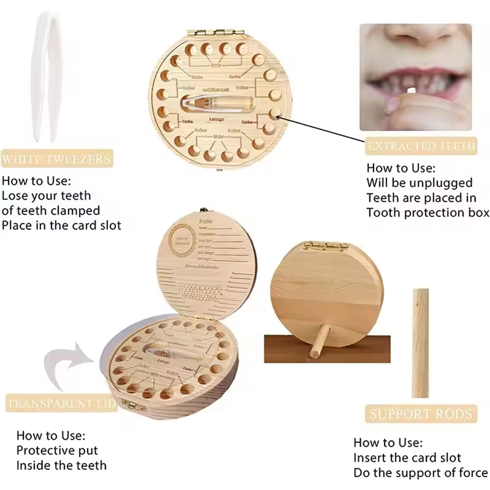 1PC Children's Milk Tooth Box  - Baby Keepsake Box review and price