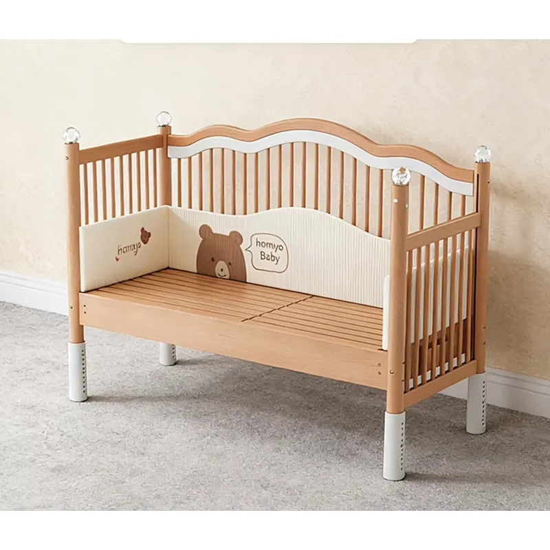 Solid Wood Baby Splicing Bed M - Baby Nursery And Co review and price