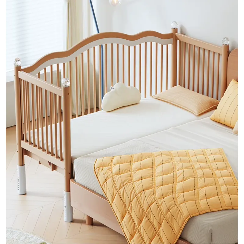 Solid Wood Baby Splicing Bed M - Baby Nursery And Co review and price