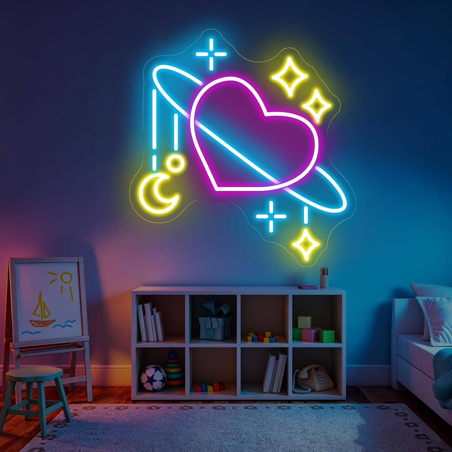 Space Planet Neon Sign LED Neo - Baby Nursery Wall Lights review and price