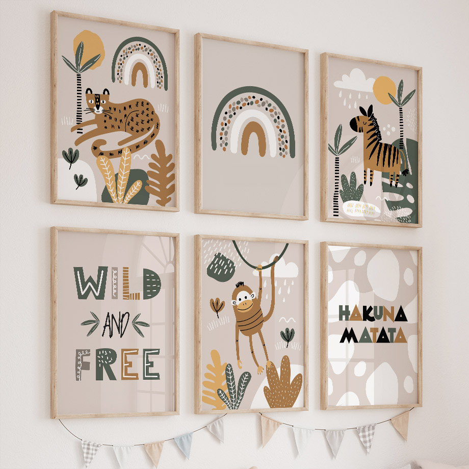 Leopard Zebra Monkey Jungle An - Baby Nursery Jungle review and price