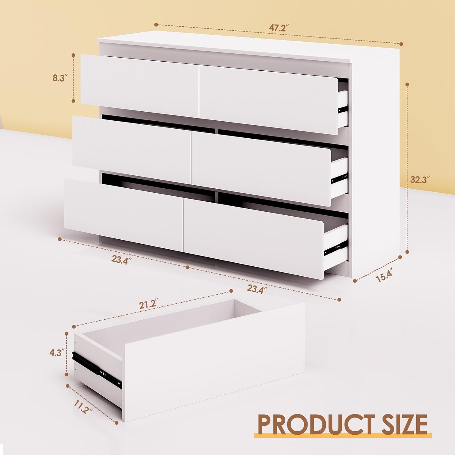 White Wood Dresser for Bedroom - Drawer Dresser White review and price