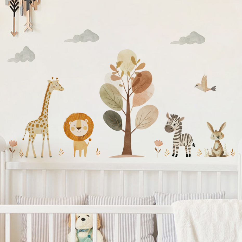 Cartoon Cute Lion Giraffe Zebr - Baby Nursery Giraffe review and price