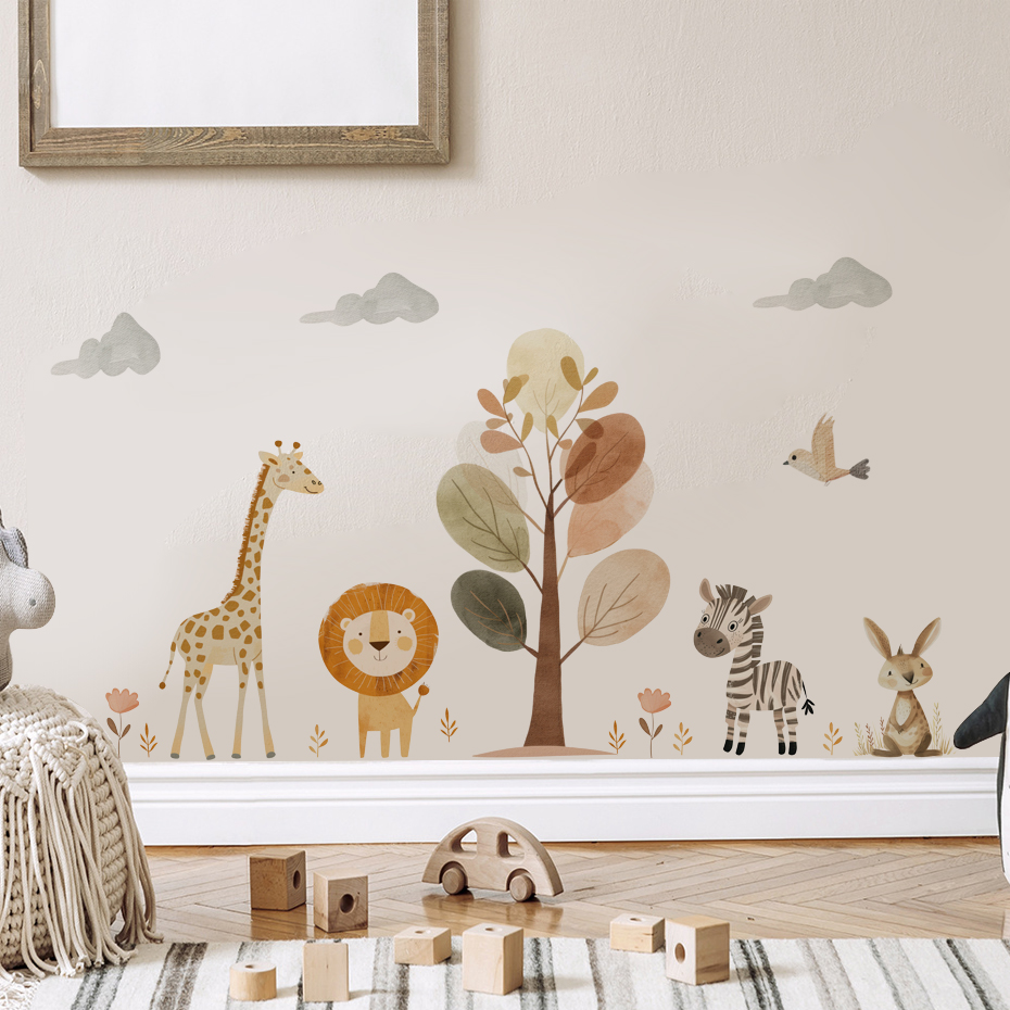 Cartoon Cute Lion Giraffe Zebr - Baby Nursery Giraffe review and price