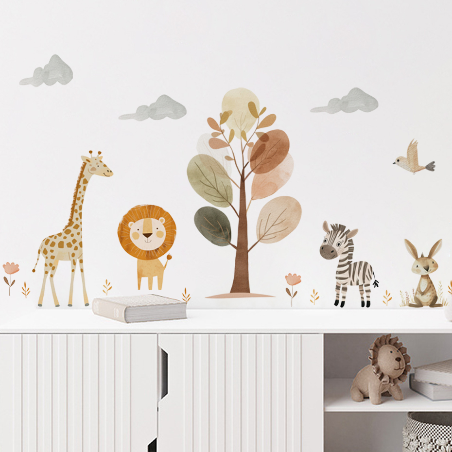 Cartoon Cute Lion Giraffe Zebr - Baby Nursery Giraffe review and price