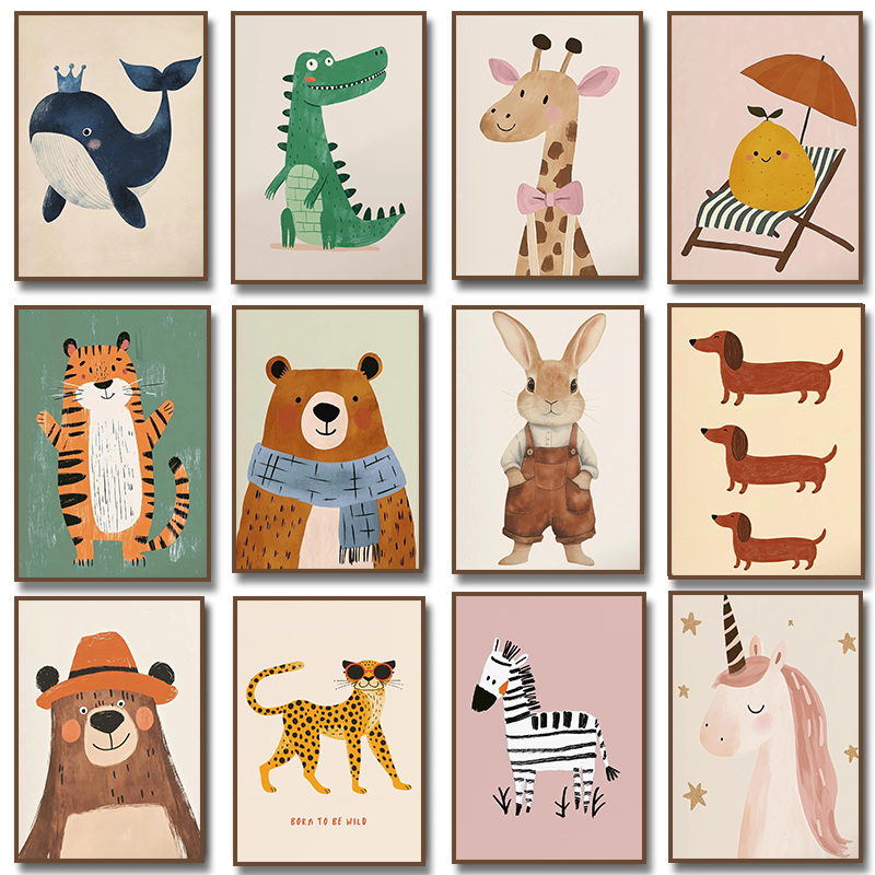 Cute Animal Illustration Poste - Baby Nursery Giraffe review and price