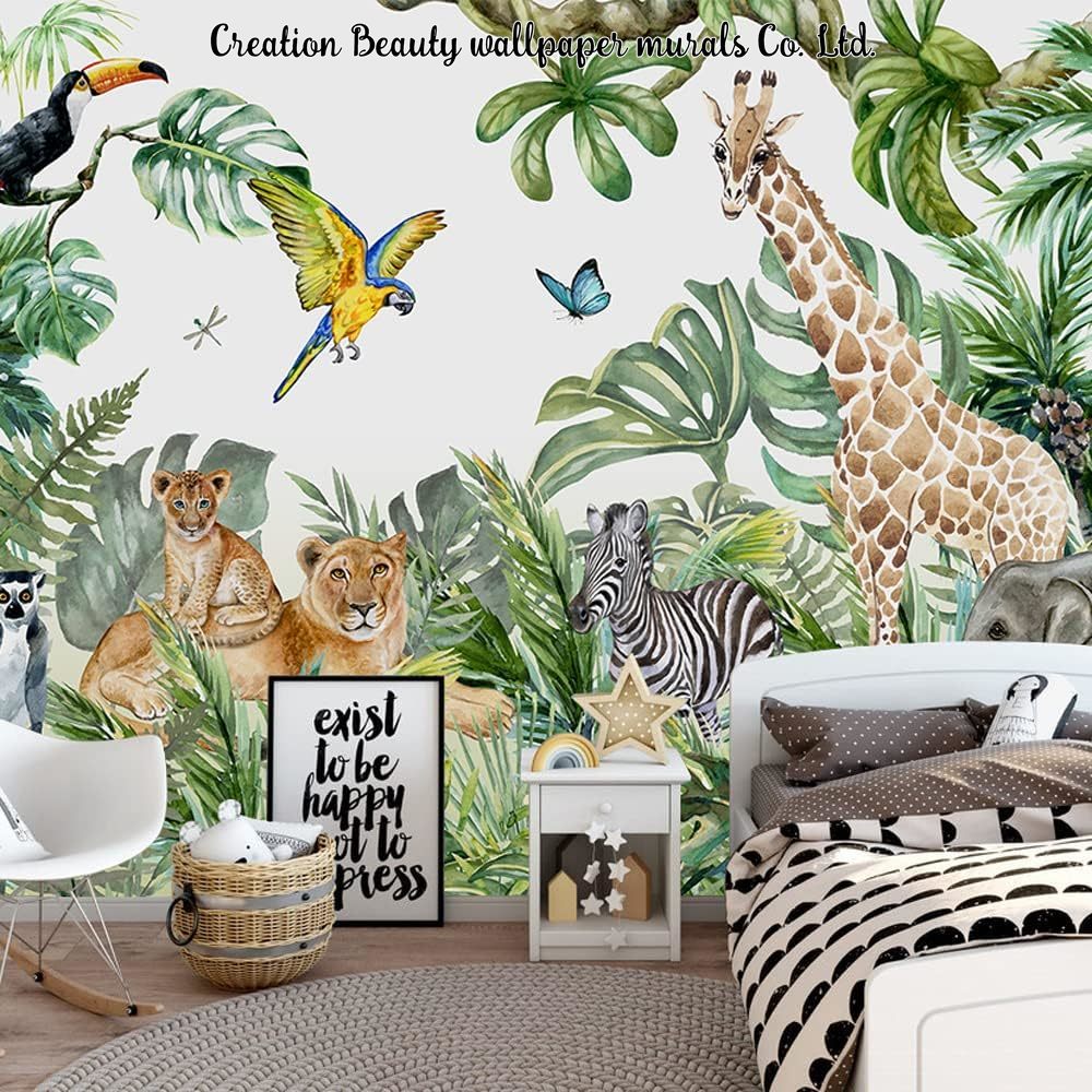 Watercolor Animals Jungle Wall - Baby Nursery Water review and price