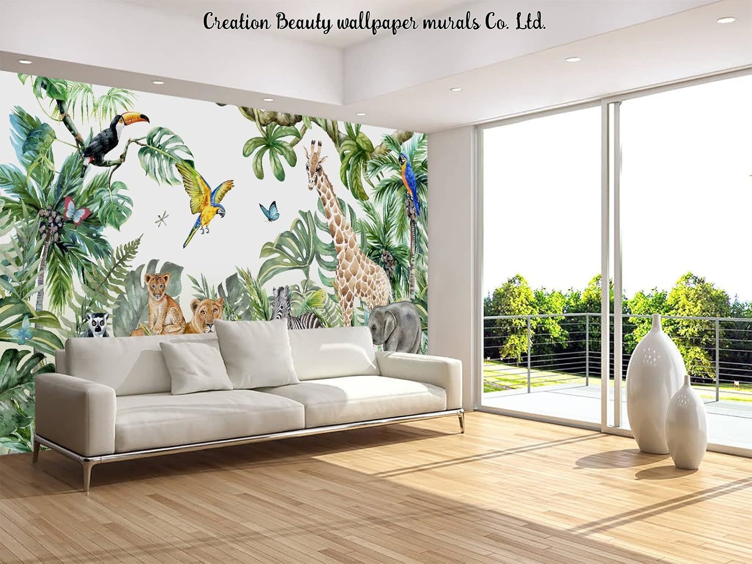 Watercolor Animals Jungle Wall - Baby Nursery Water review and price