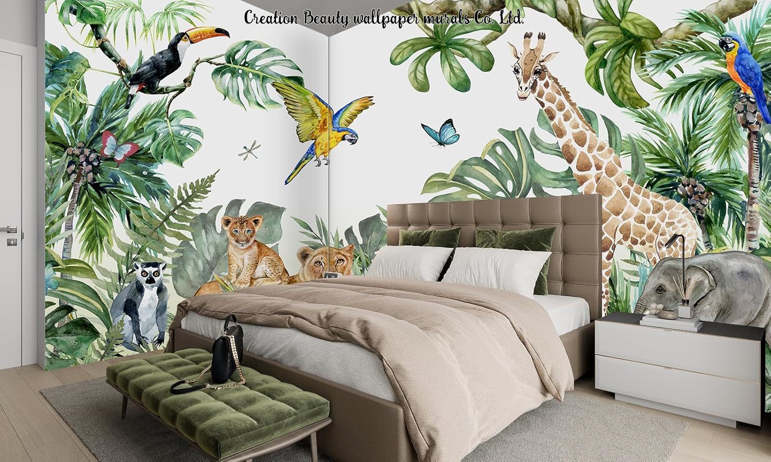 Watercolor Animals Jungle Wall - Baby Nursery Water review and price