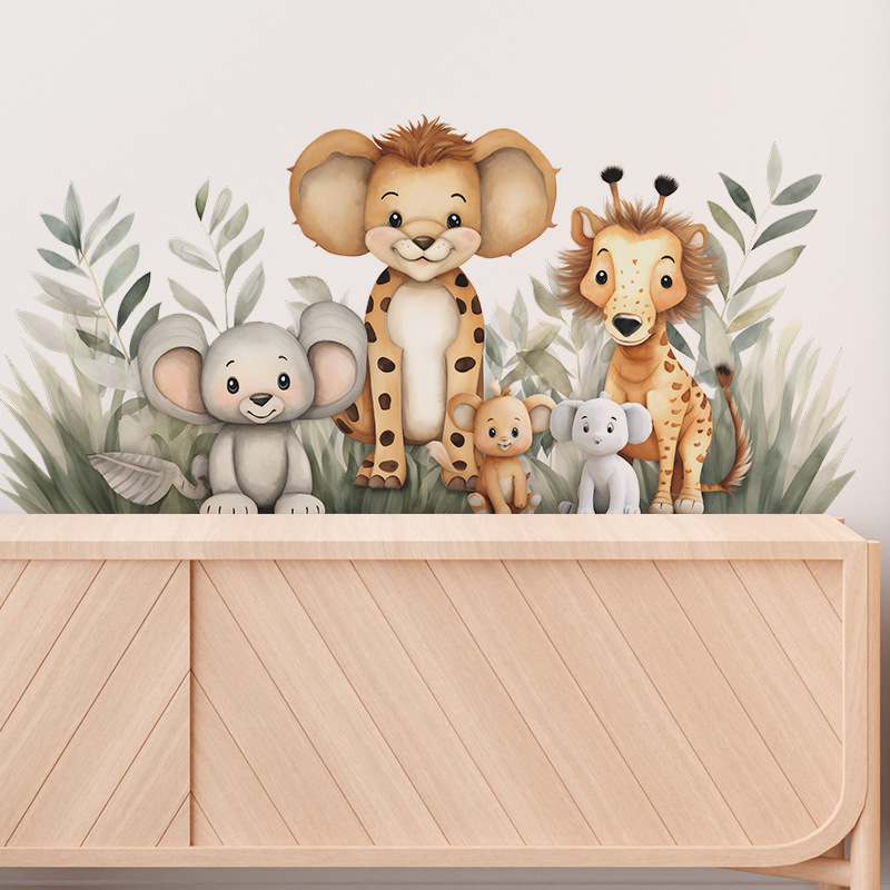 Cartoon Jungle Animals Wall St - Baby Nursery Jungle review and price
