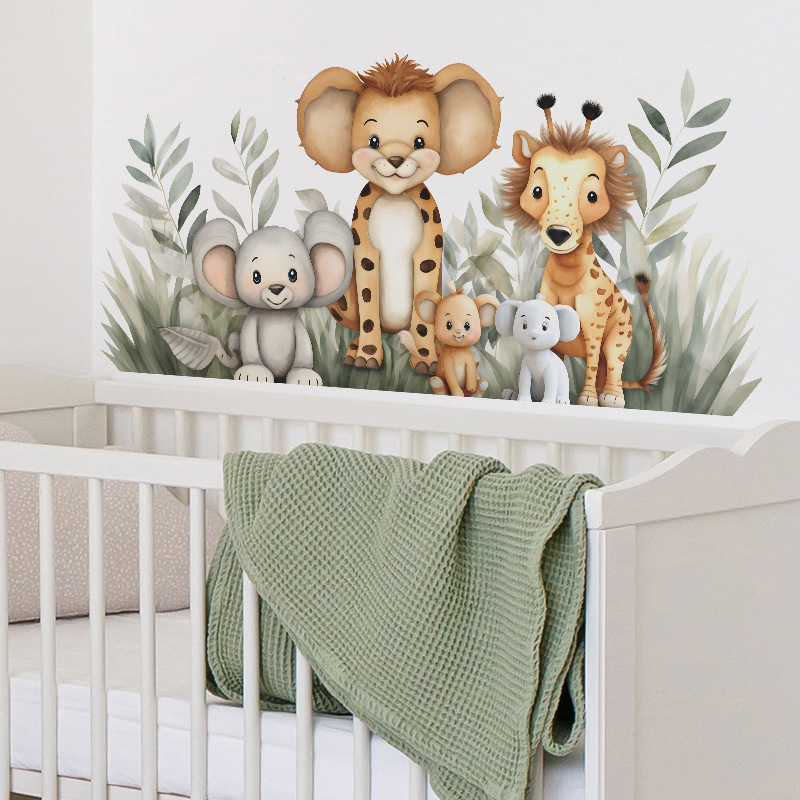 Cartoon Jungle Animals Wall St - Baby Nursery Jungle review and price