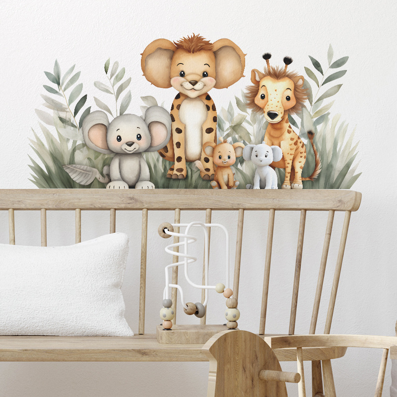 Cartoon Jungle Animals Wall St - Baby Nursery Jungle review and price