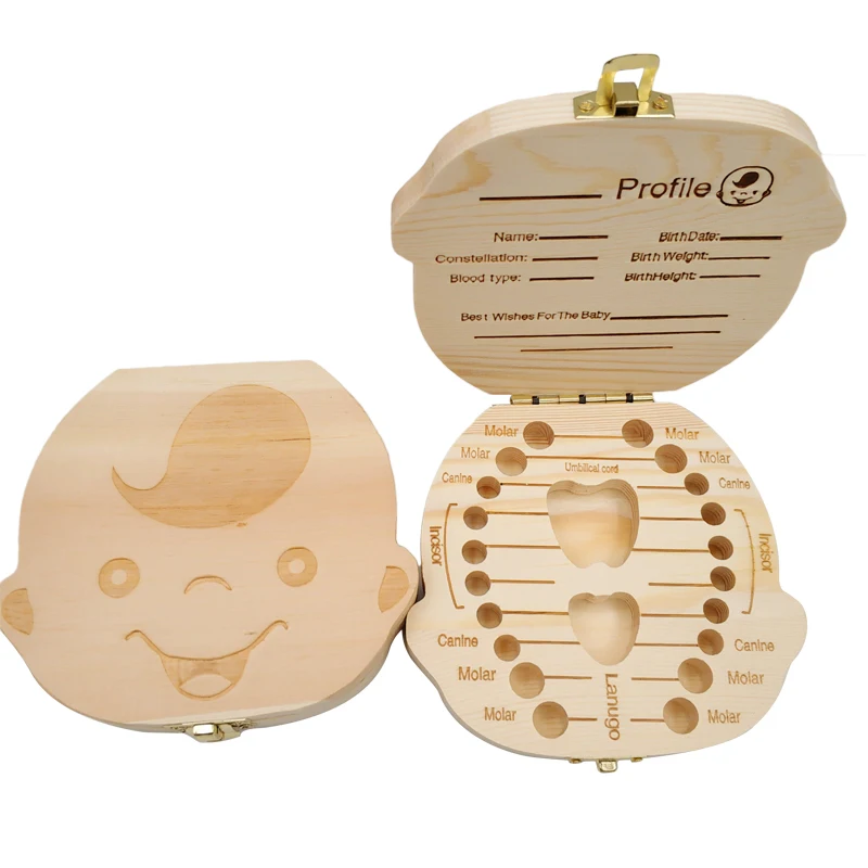Baby Tooth Box Wooden Kids Mil - Baby Keepsake Box review and price