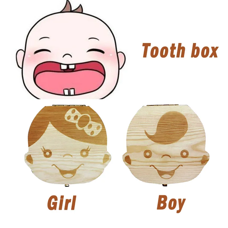 Baby Tooth Box Wooden Kids Mil - Baby Keepsake Box review and price