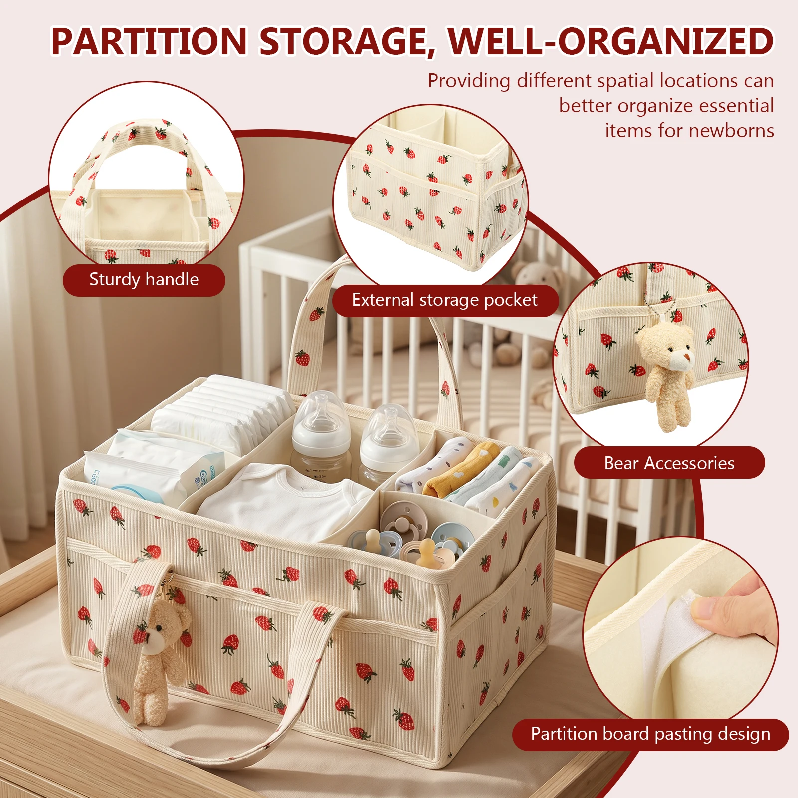 Baby Nappy Wipe Basket Organiz - Baby Nursery Equipment review and price