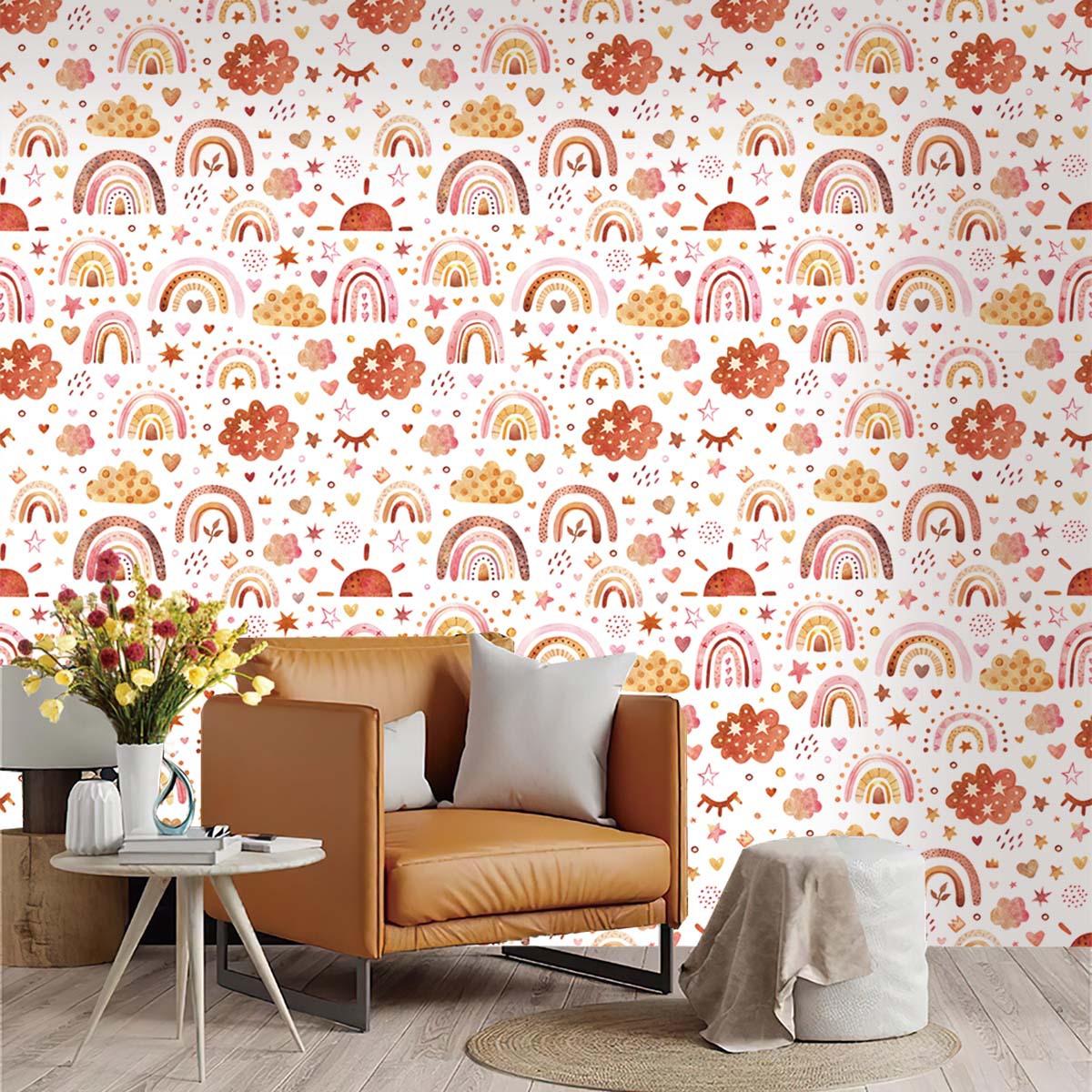Rainbow Wallpaper Peel and Sti - Baby Nursery Water review and price
