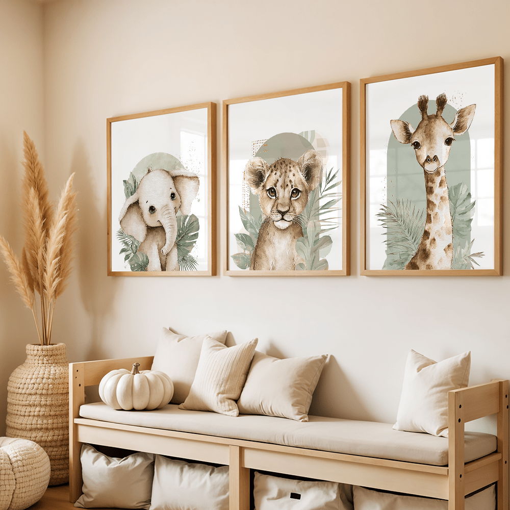 3pcs/set Retro Elephant Lion a - Baby Nursery Giraffe review and price