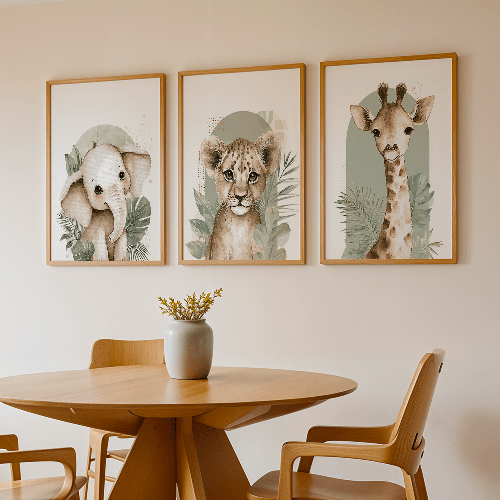3pcs/set Retro Elephant Lion a - Baby Nursery Giraffe review and price