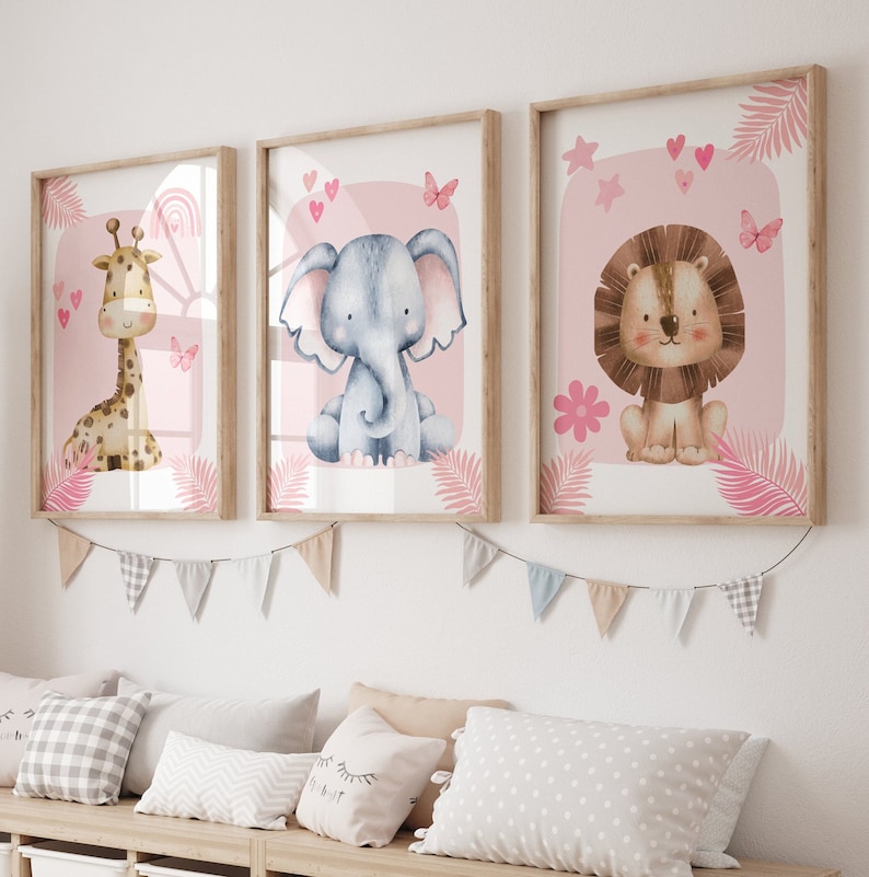 1/3pcs Pink Elephant Giraffe L - Baby Nursery Giraffe review and price