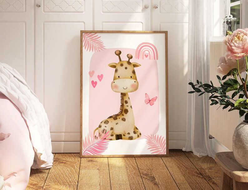 1/3pcs Pink Elephant Giraffe L - Baby Nursery Giraffe review and price