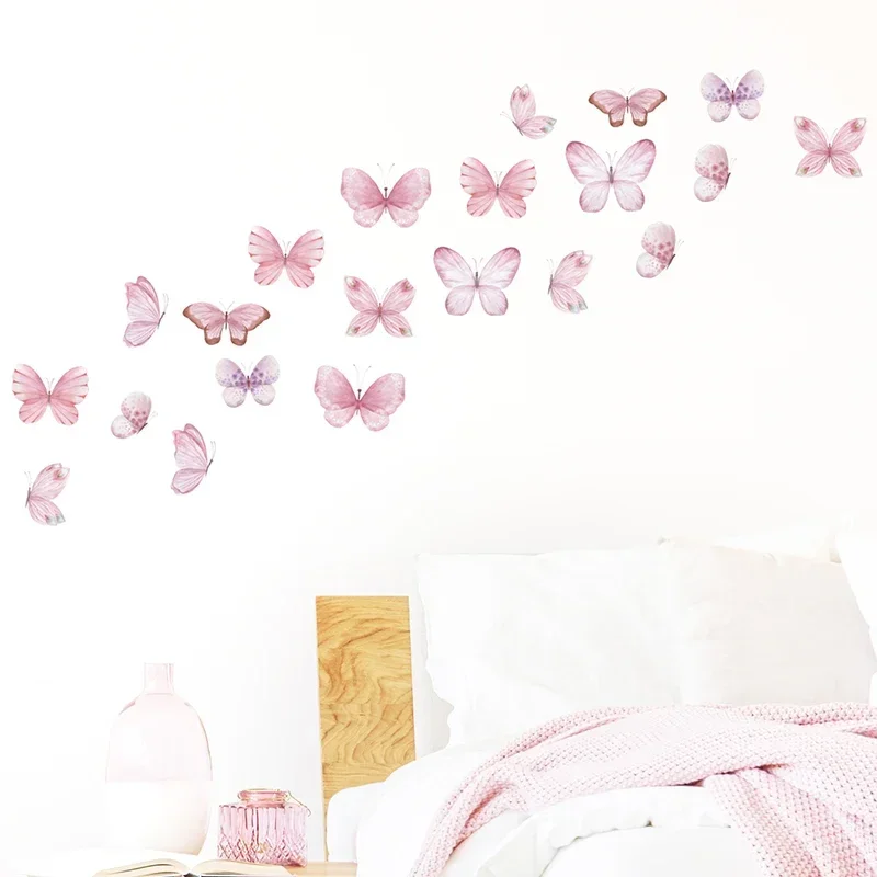 17pcs Watercolor Pink Flying B - Baby Nursery Water review and price