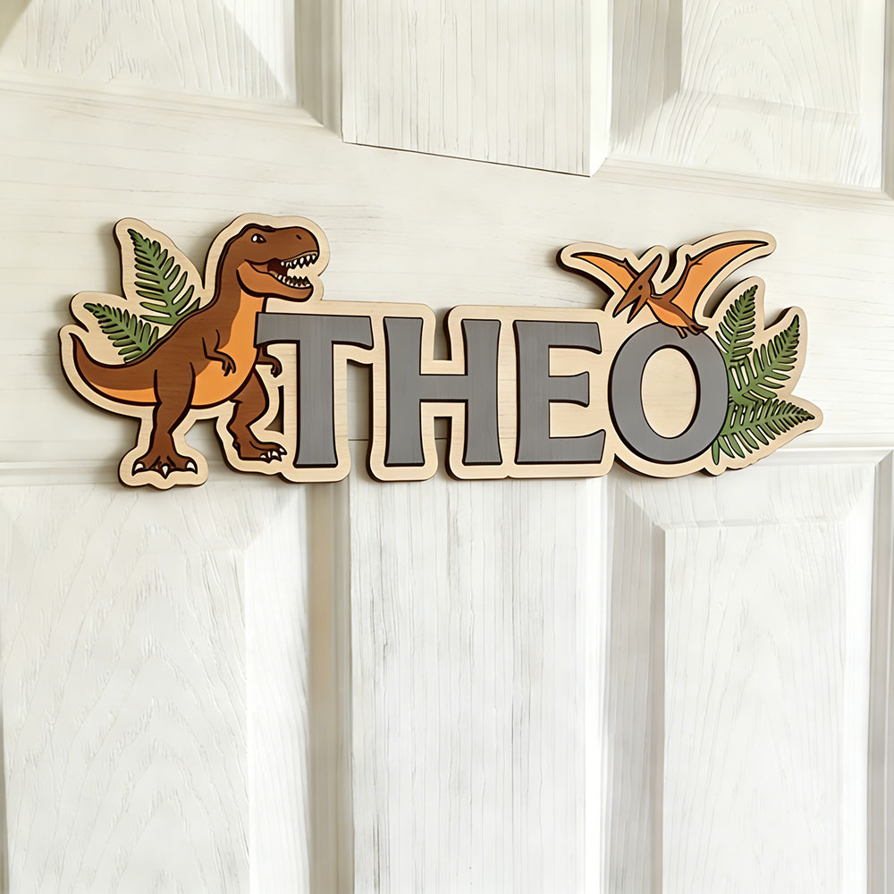 Personalized Dinosaur Name Sig - Baby Nursery In review and price