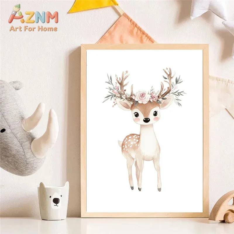 AZNM Watercolor Cute Animal Ca - Baby Nursery Giraffe review and price