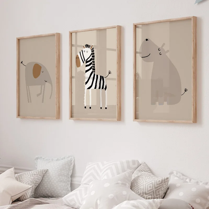 1PC Frameless Lion Tiger Eleph - Baby Nursery Jungle review and price