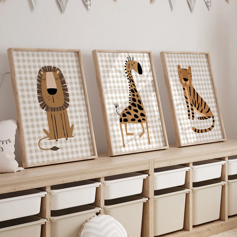 1PC Frameless Lion Tiger Eleph - Baby Nursery Jungle review and price