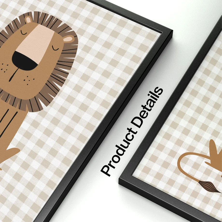 1PC Frameless Lion Tiger Eleph - Baby Nursery Jungle review and price