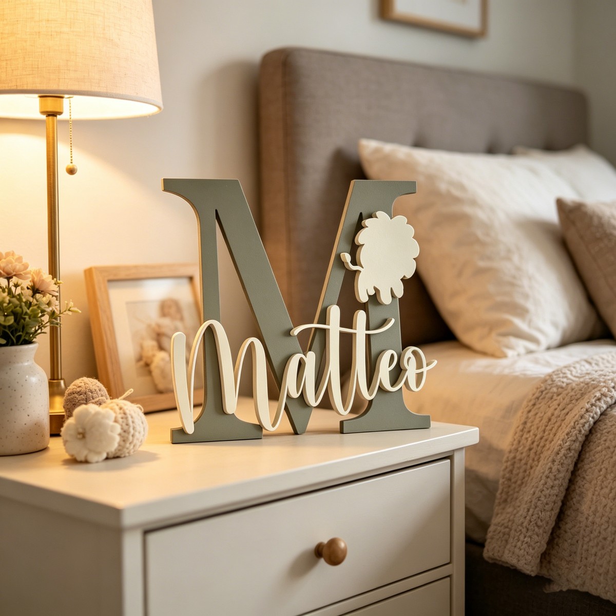 1Pc Custom Lion Name & Initial - Baby Nursery In review and price