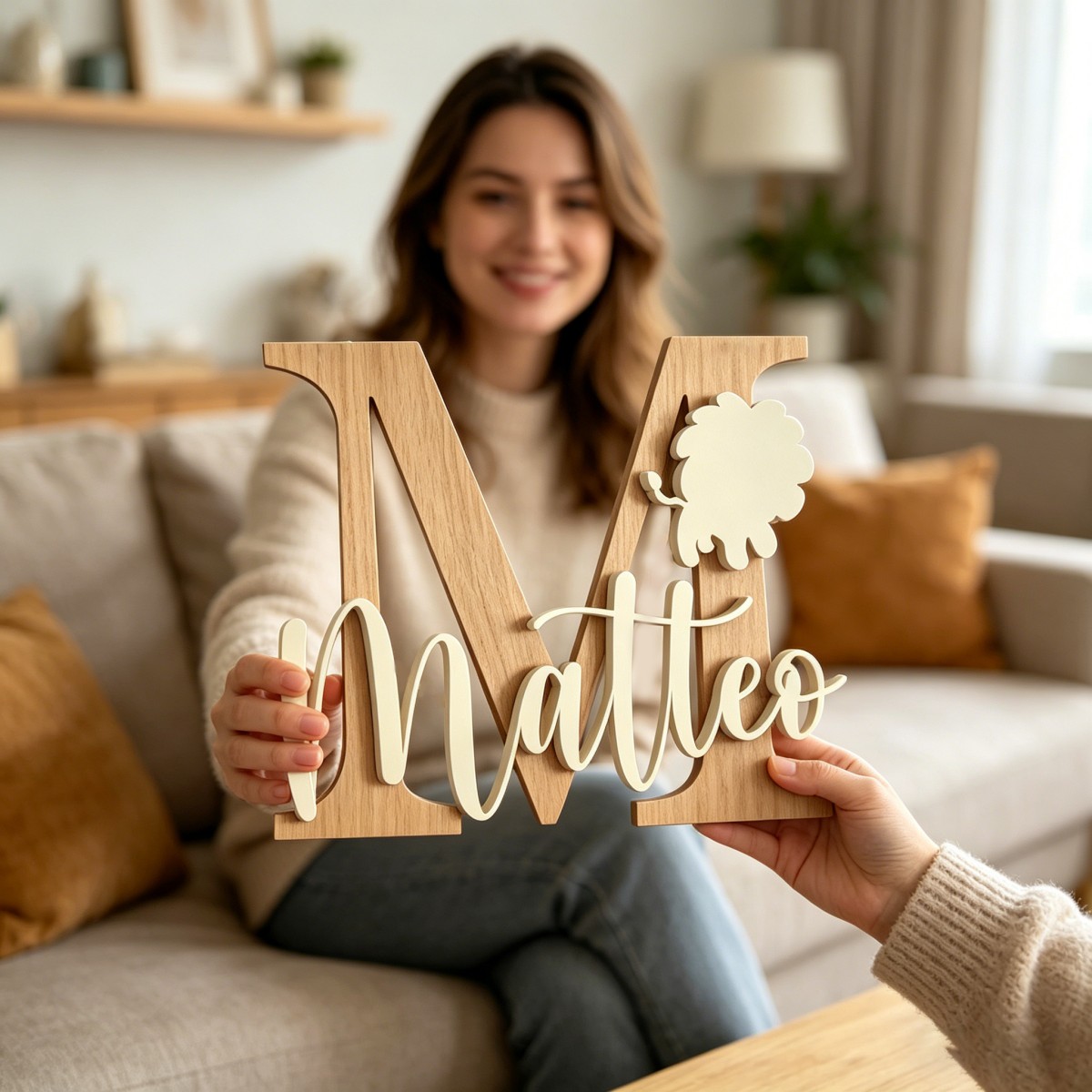 1Pc Custom Lion Name & Initial - Baby Nursery In review and price