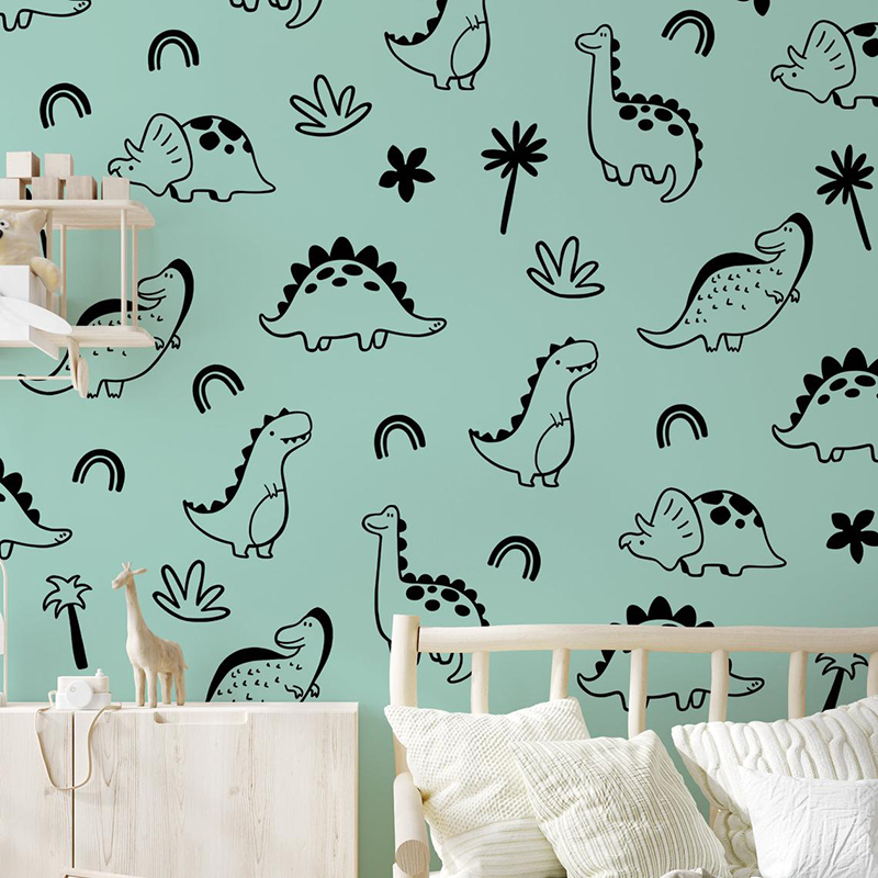 Geometric Dinosaur Tree Rainbo - Baby Nursery Jungle review and price