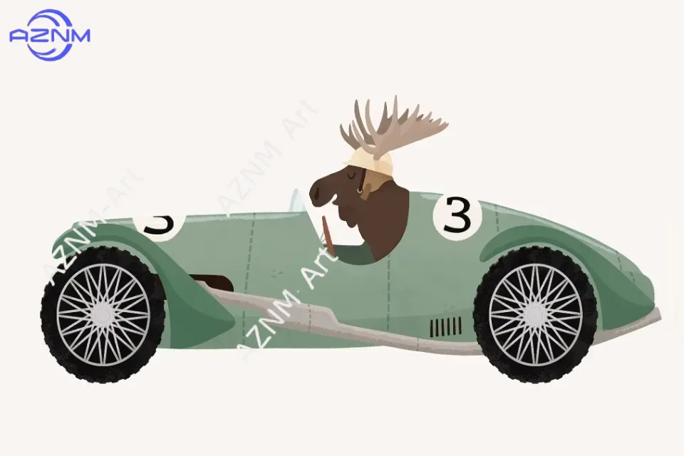 1PC Animals on Cars Cartoon Po - Baby Nursery Giraffe review and price