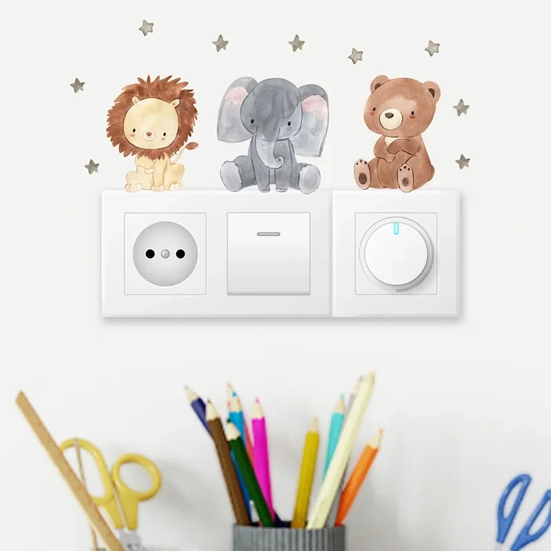 6pcs/set Cartoon Animals Wall  - Baby Nursery Water review and price