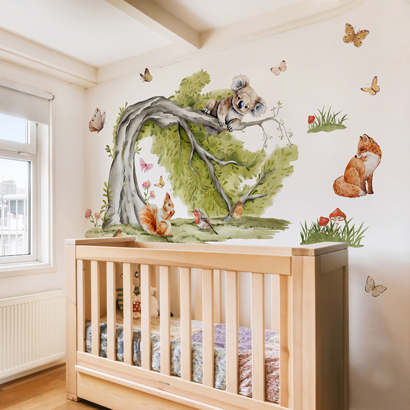 Jungle Large Tree Animals Wall - Baby Nursery Jungle review and price