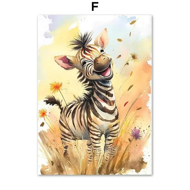 Watercolor Lion Giraffe Tiger  - Baby Nursery Giraffe review and price