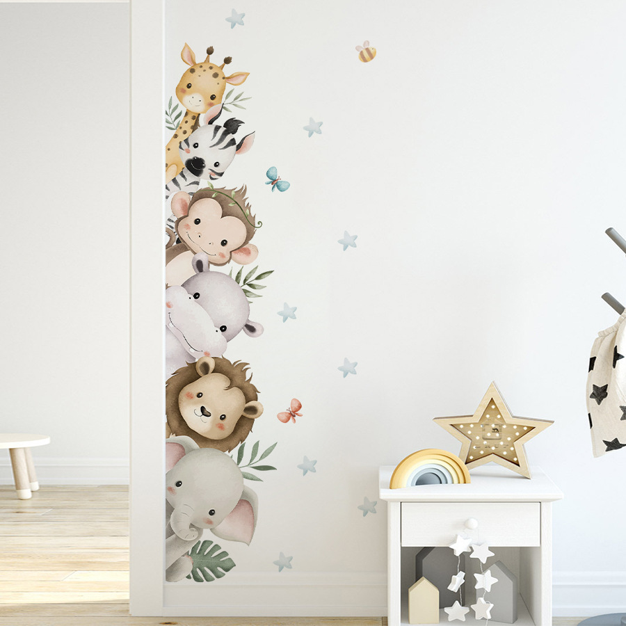 Door Stickers Watercolor Cute  - Baby Nursery Jungle review and price