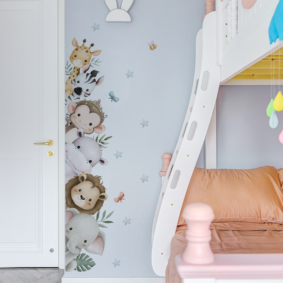 Door Stickers Watercolor Cute  - Baby Nursery Jungle review and price