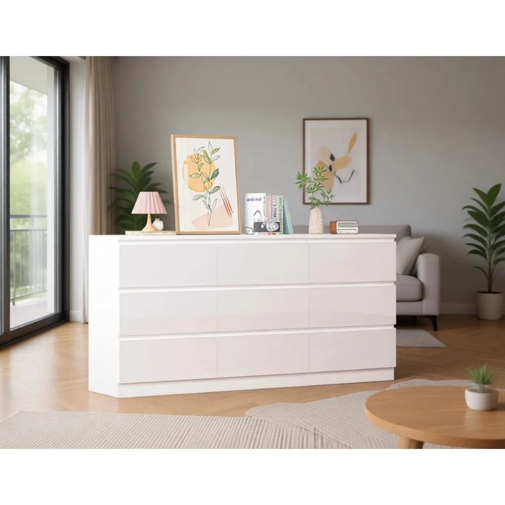 Large 70 Inch 9 Drawer Dresser - Drawer Dresser White review and price