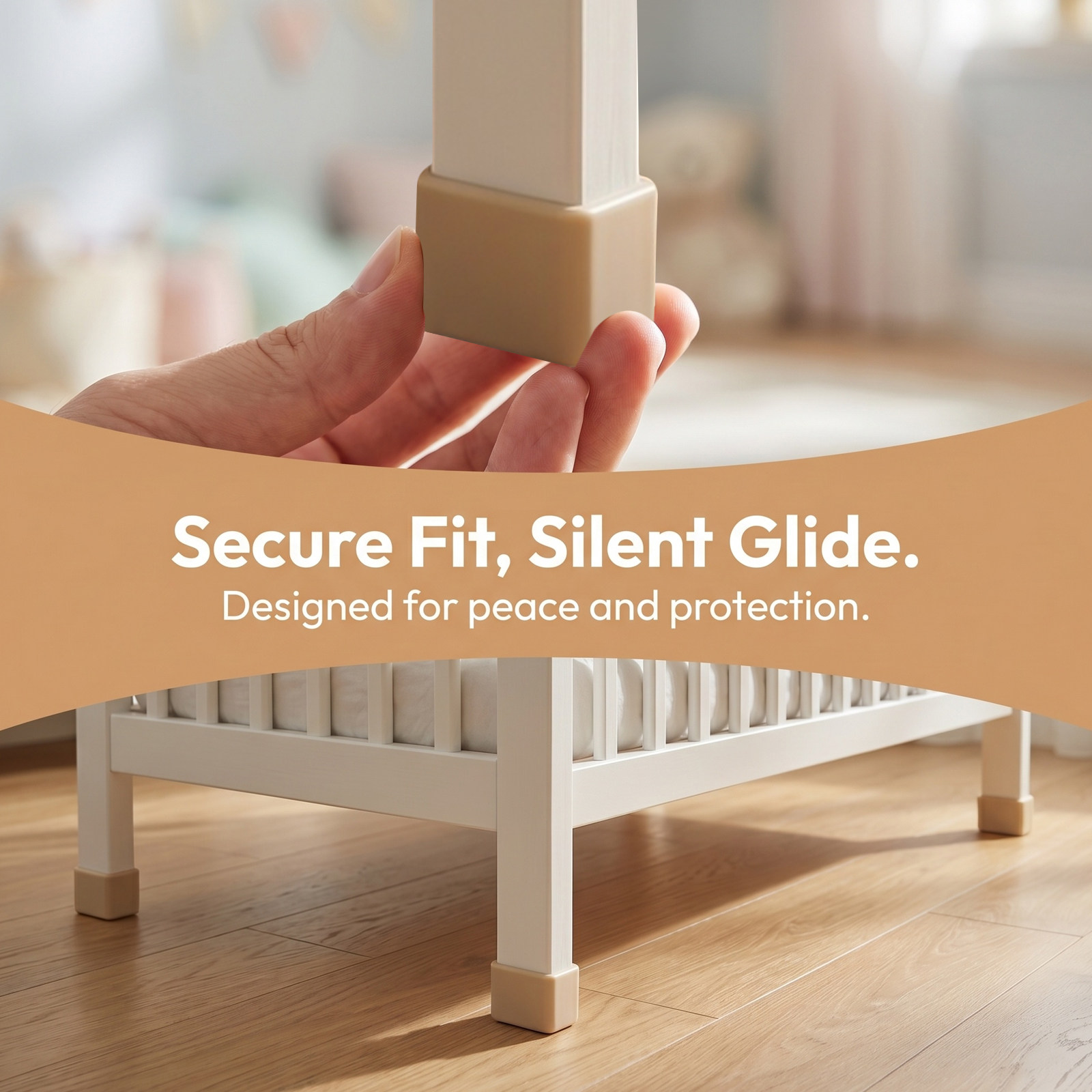 2Pcs Baby Crib Leg Caps Non Sl - Baby Nursery Crib review and price